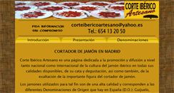 Desktop Screenshot of corteibericoartesano.com